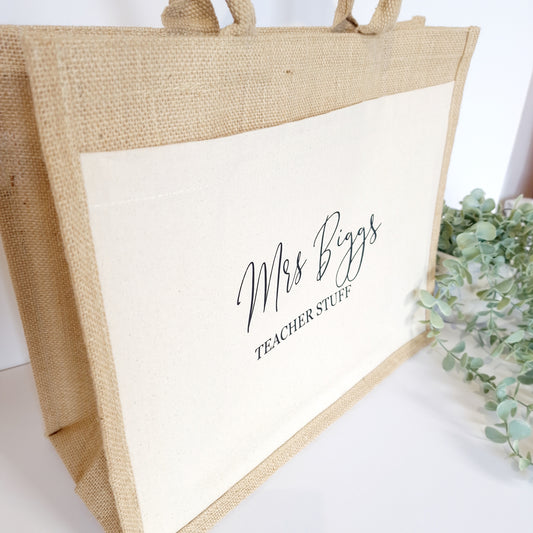 Personalised Teacher Tote Bag
