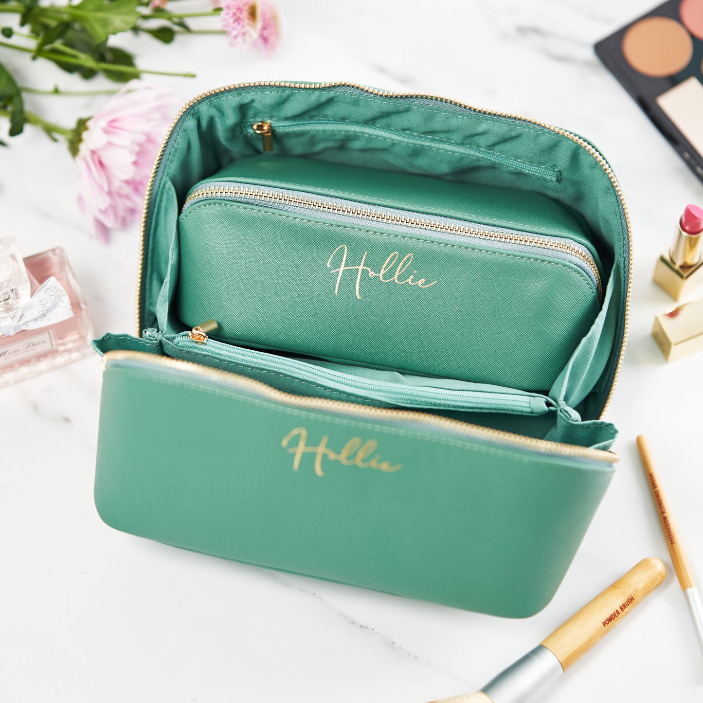 Open Flat Make Up Bag
