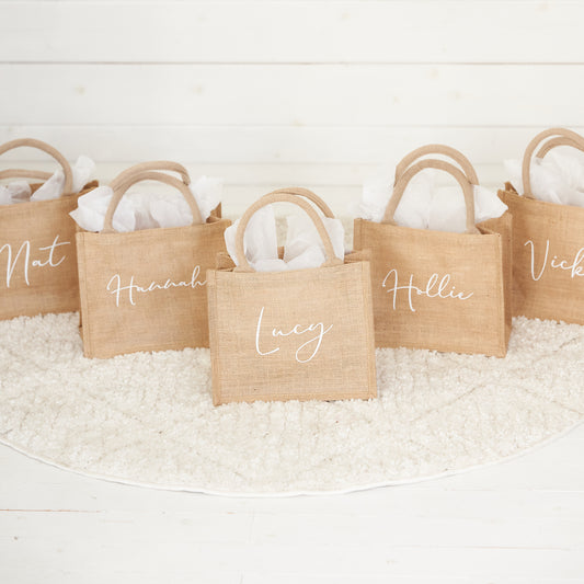 Bridesmaid Jute Tote Bag