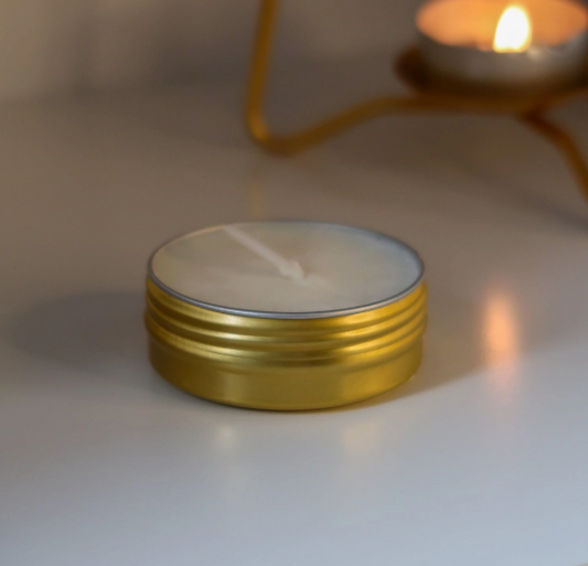 'Gingerbread Cookies' Mini Gold Tin Candle
