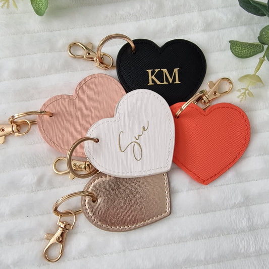 Personalised Heart Keyring