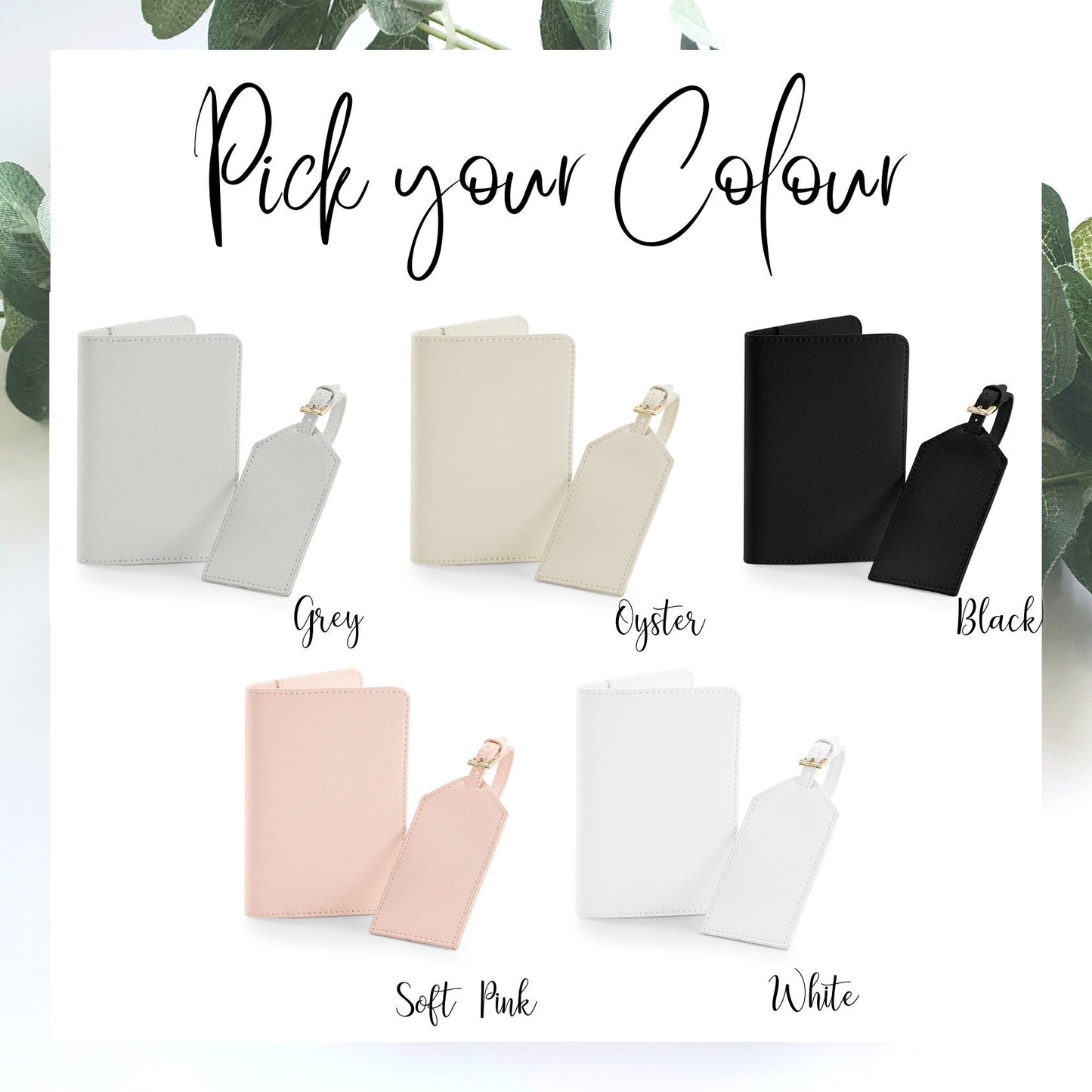 Mr & Mrs Passport Holder & Luggage Tag Set