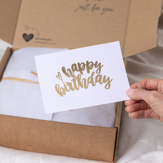 Foiled Happy Birthday Postcard