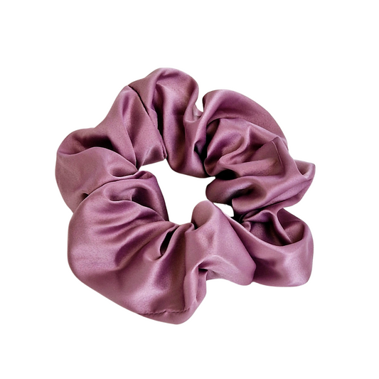 Mauve Satin Scrunchie