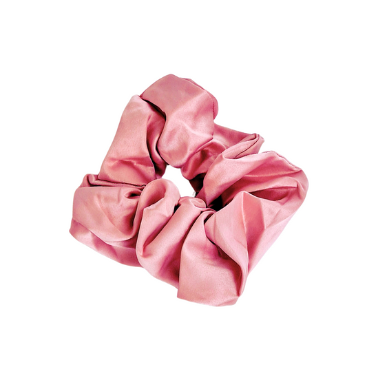 Dusky Rose Satin Scrunchie