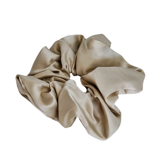Champagne Satin Scrunchie