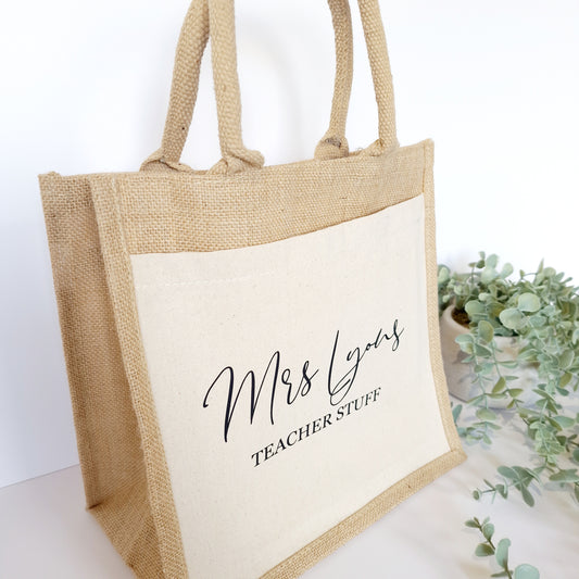 Personalised Teacher Tote Bag