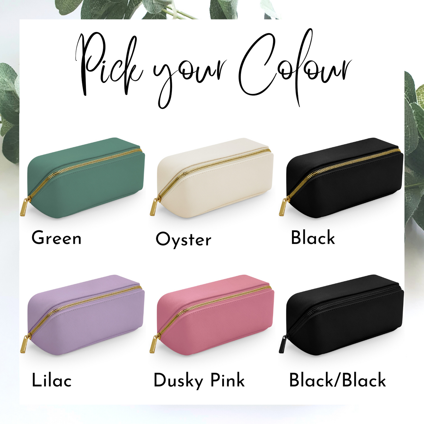 Open Flat Make Up Bag