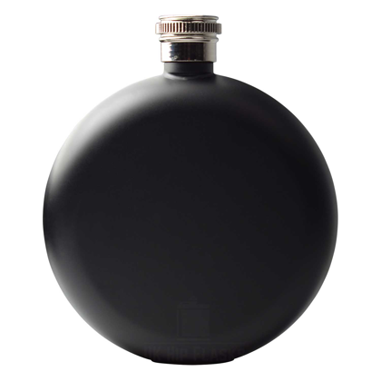 Engraved Round Hip Flask