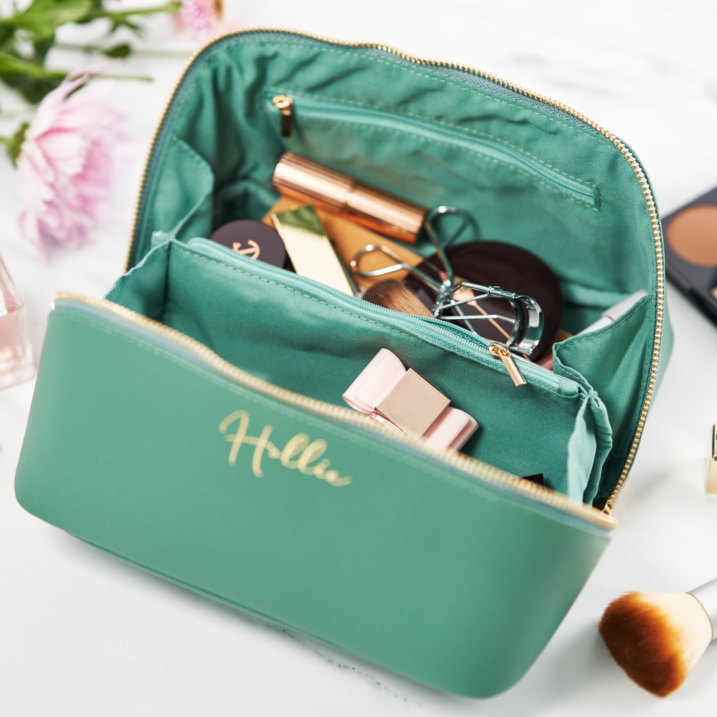 Open Flat Make Up Bag