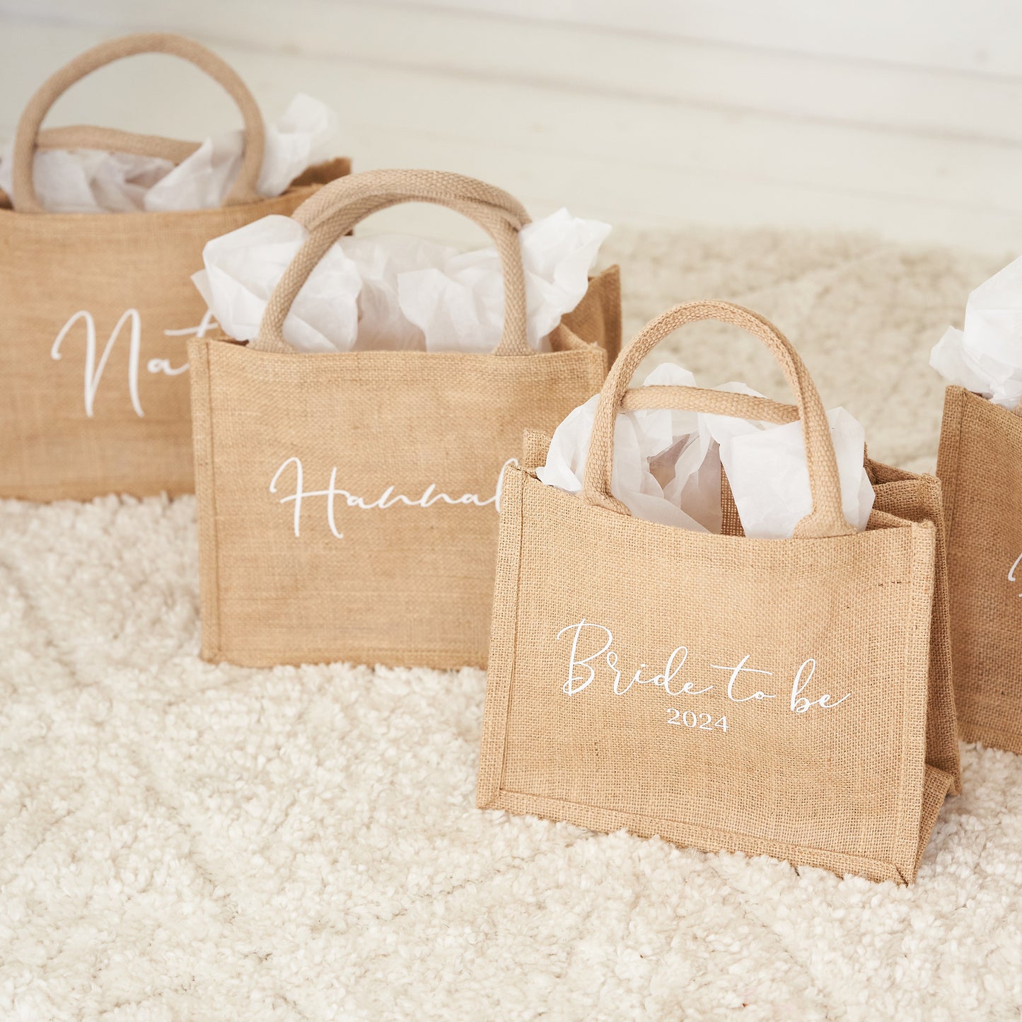 Bridesmaid Jute Tote Bag