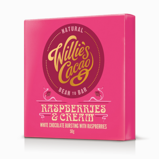 Raspberries & Cream. 50g Bar