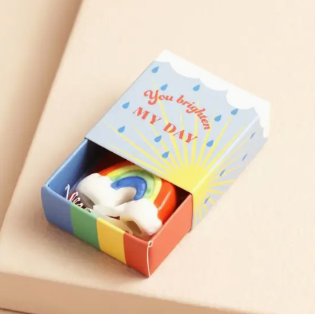 'Rainbow' Tiny Matchbox Ceramic Token
