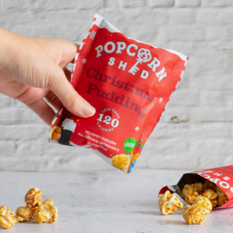 Vegan Christmas Pudding Gourmet Popcorn Snack Pack