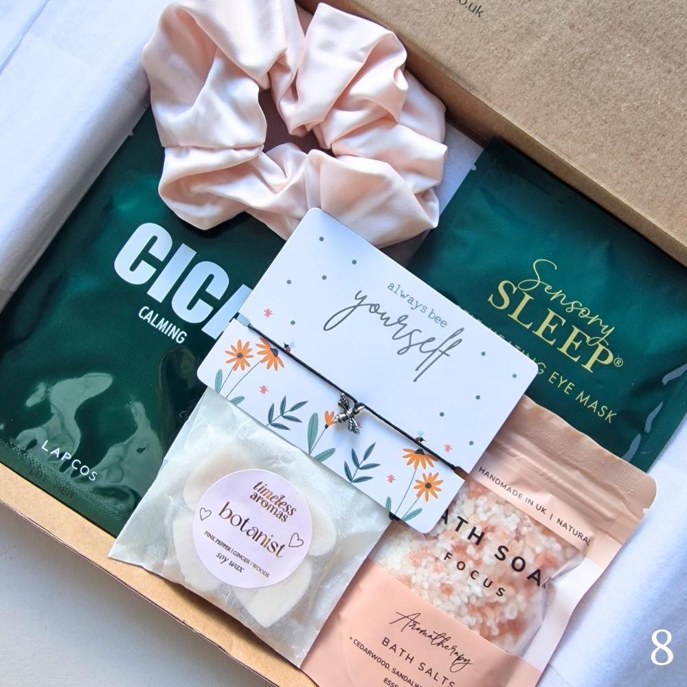 Self Care Gift Box for Her, Pamper Gift Set, Birthday Thank You Get Well Gift, Choose Your Box & Card, Handwritten Message
