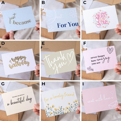 Self Care Gift Box for Her, Pamper Gift Set, Birthday Thank You Get Well Gift, Choose Your Box & Card, Handwritten Message