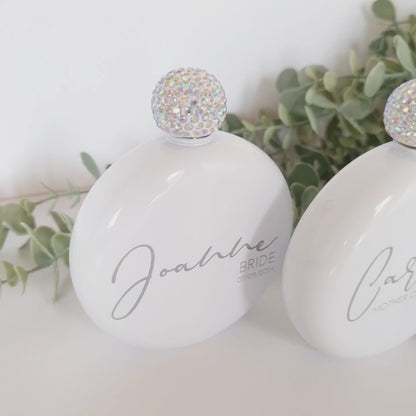 Engraved Round Hip Flask